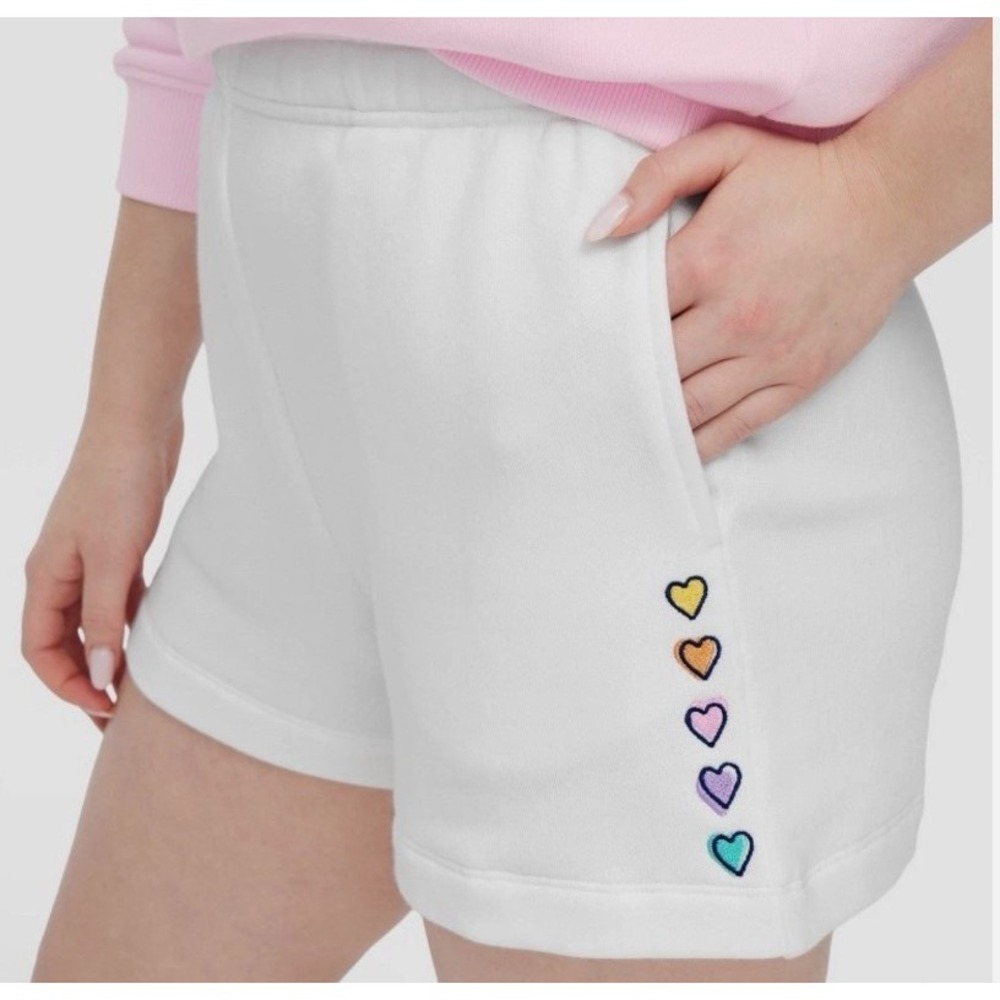 Roller Rabbit x Target Womens Size Large‎ Disco Hearts Shorts White NWT